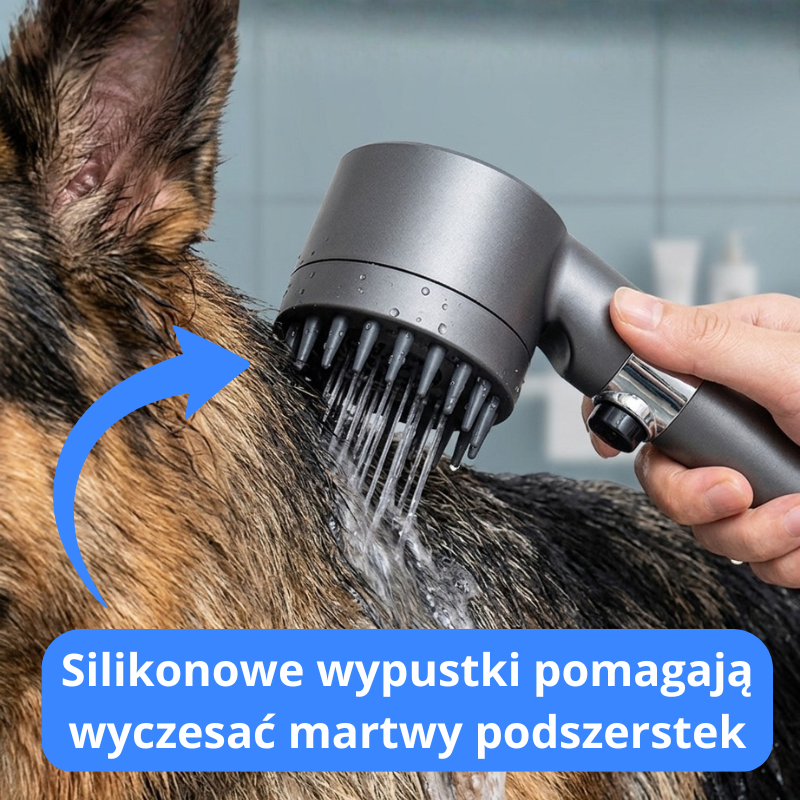 Wyczesywanie sierści psa za pomocą WashPup